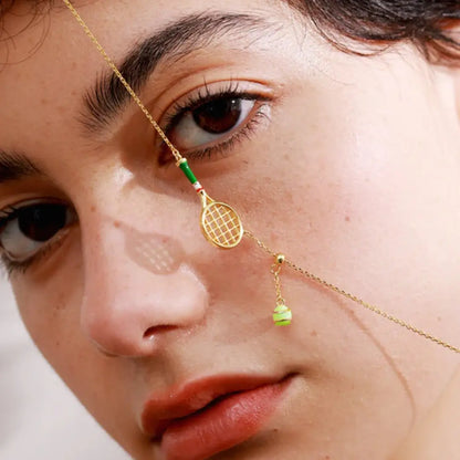 Tennis Racquet Necklace